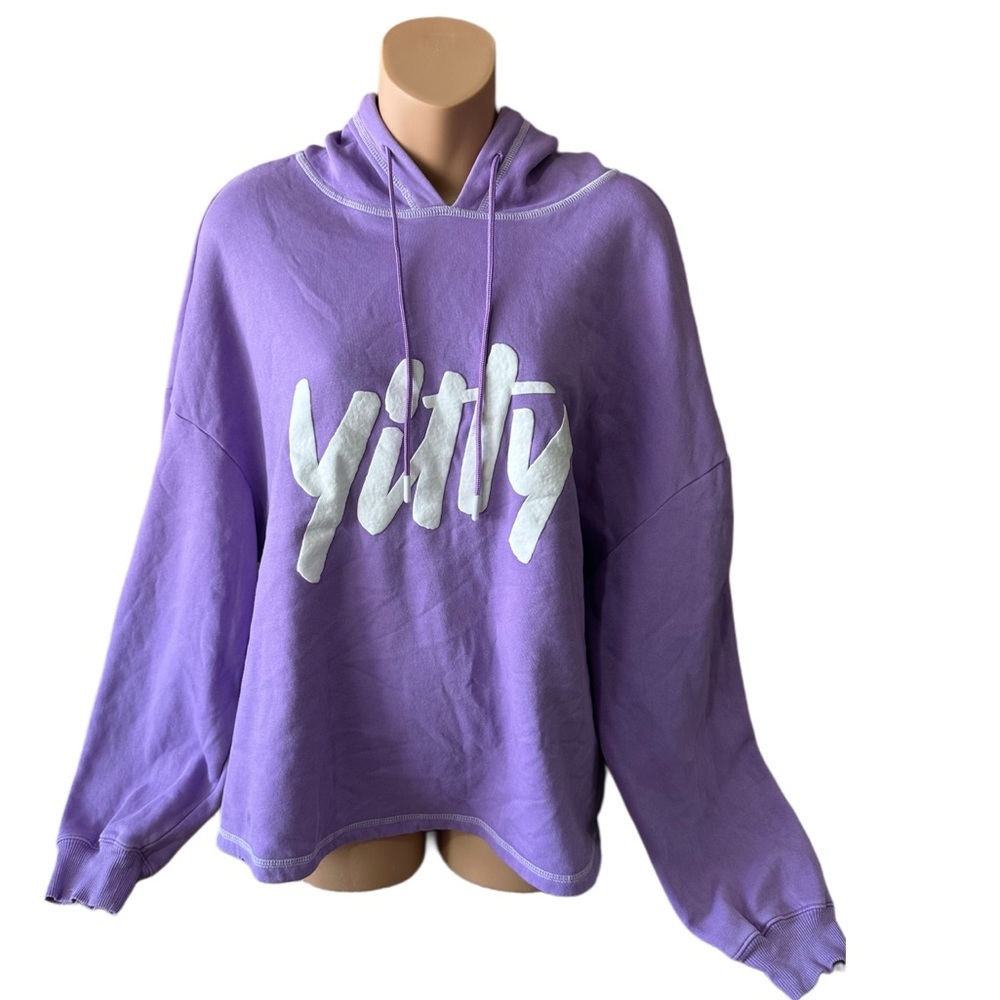 YITTY Purple Hoodie with White Graphic